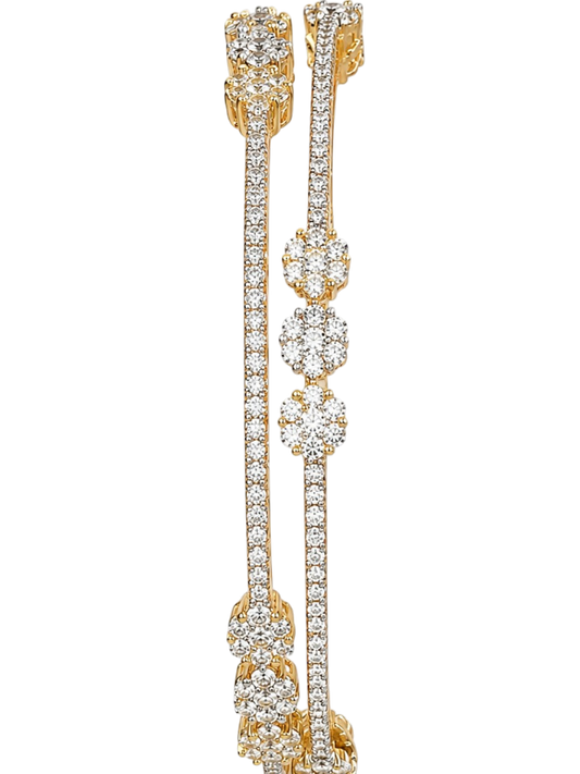 Elira Blossom Diamond Bangles
