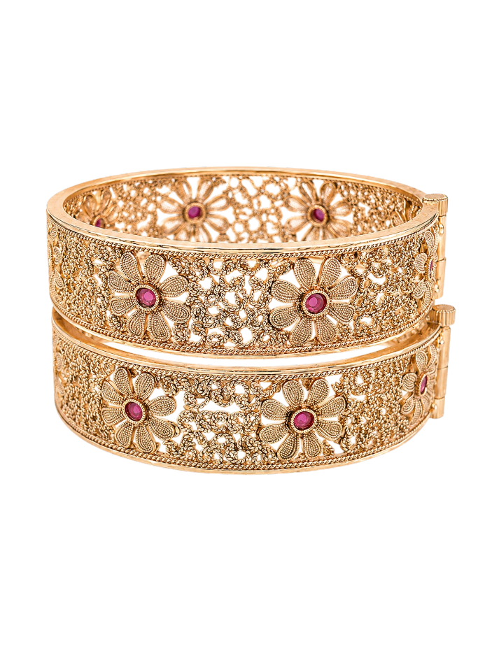 Meher Floral Filigree Kada