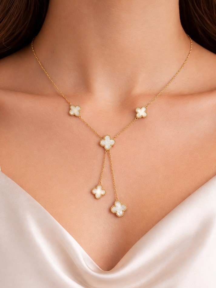 IVORY CLOVER LUXE NECKLACE