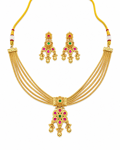 Svarnakeshi Panchdhara Haar Set