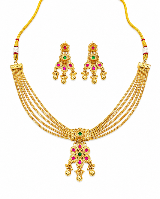 Svarnakeshi Panchdhara Haar Set