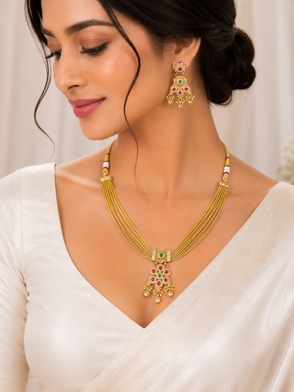 Svarnakeshi Panchdhara Haar Set
