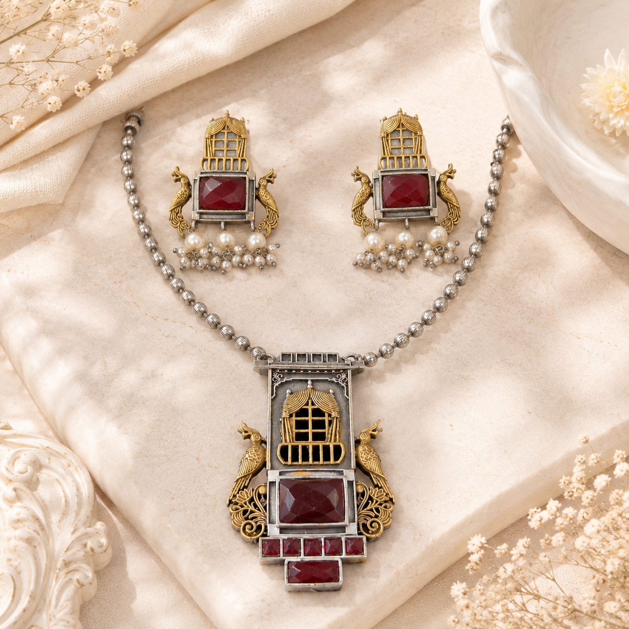 Jharokha Mayur Set