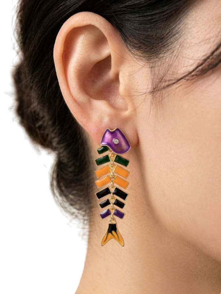 COLORED FISHBONE DROPS