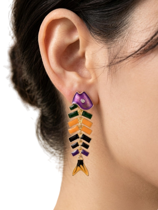 COLORED FISHBONE DROPS