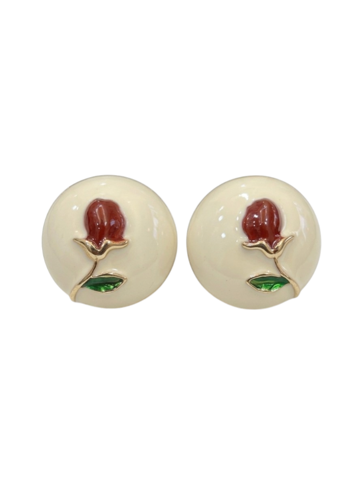 VINTAGE ROSE STUDS