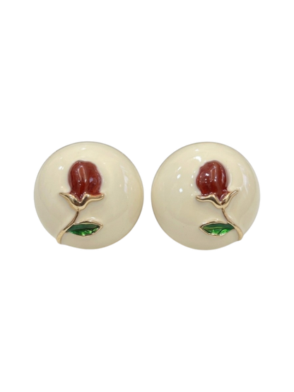 VINTAGE ROSE STUDS