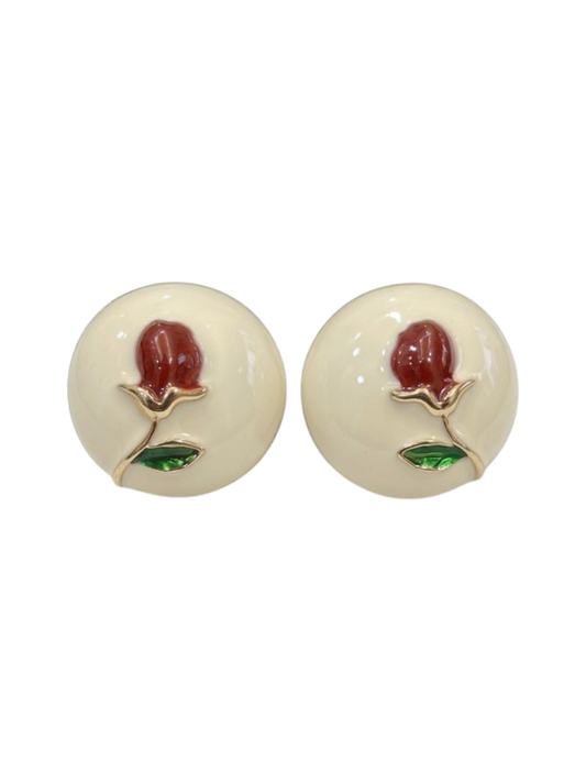 VINTAGE ROSE STUDS