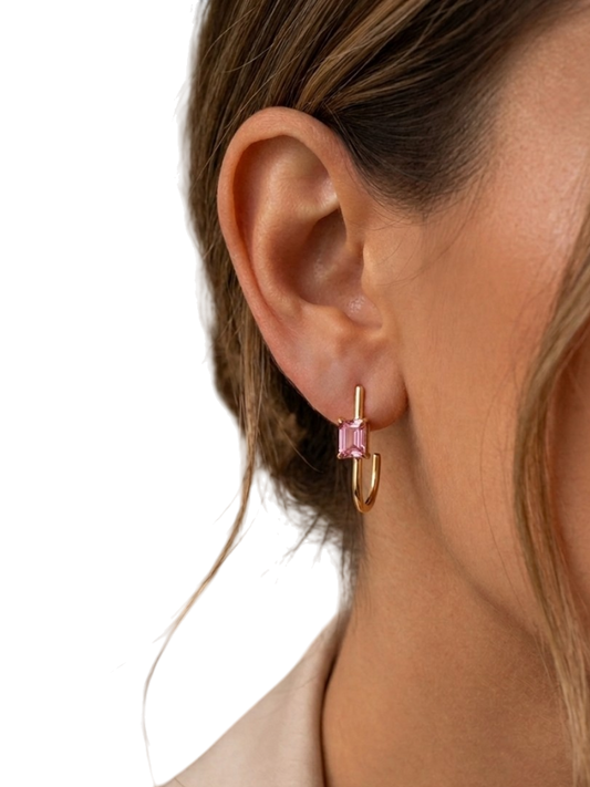 BLUSH LOOP EARRINGS