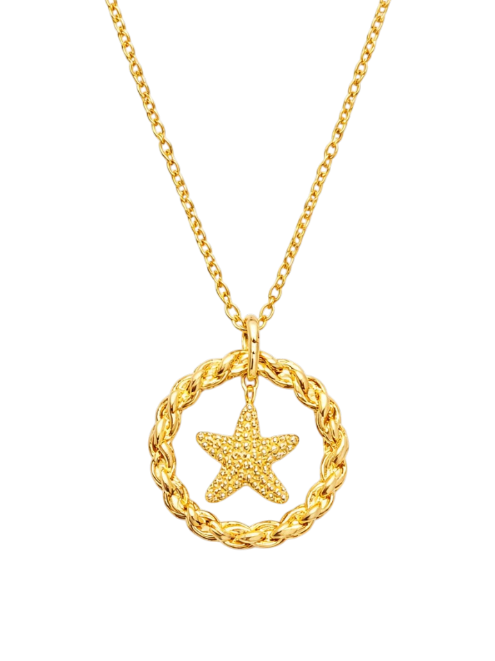 GOLDEN STAR HALO NECKACE