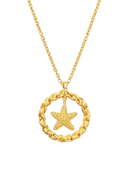 GOLDEN STAR HALO NECKACE