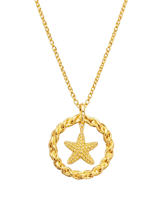 GOLDEN STAR HALO NECKACE