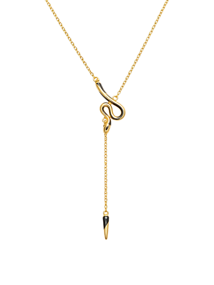 MIDNIGHT SERPENT DROP NECKLACE