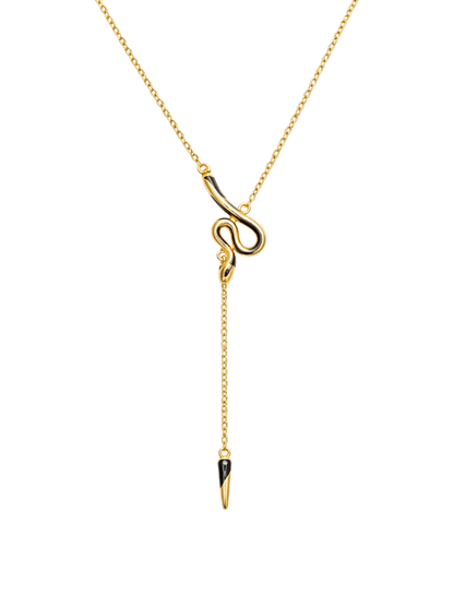 MIDNIGHT SERPENT DROP NECKLACE