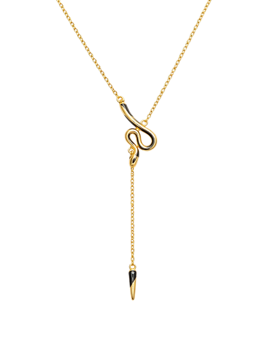 MIDNIGHT SERPENT DROP NECKLACE