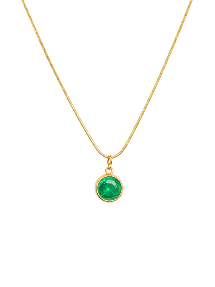 EMERALD GLOW PENDANT NECKLACE