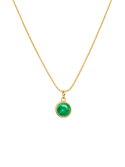 EMERALD GLOW PENDANT NECKLACE