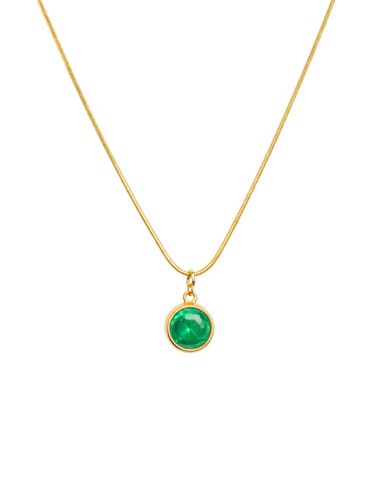 EMERALD GLOW PENDANT NECKLACE