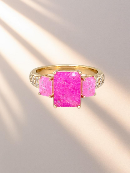 PINK CRYSTAL RING