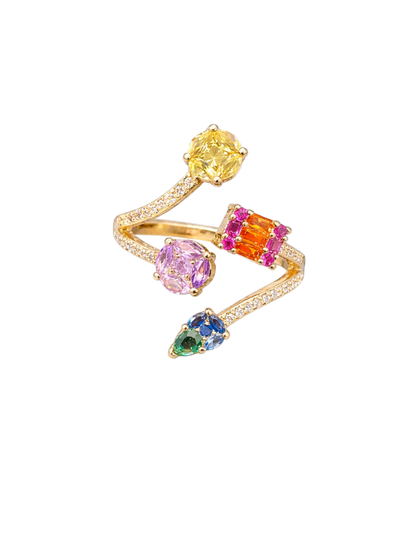 GEOMETRIC GEM RING