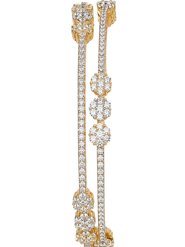 Elira Blossom Diamond Bangles
