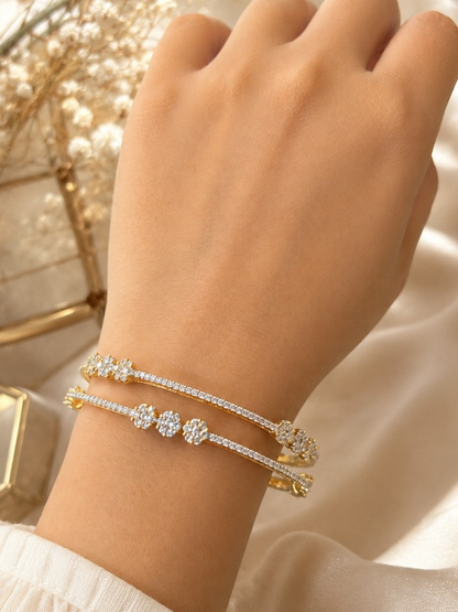 Elira Blossom Diamond Bangles