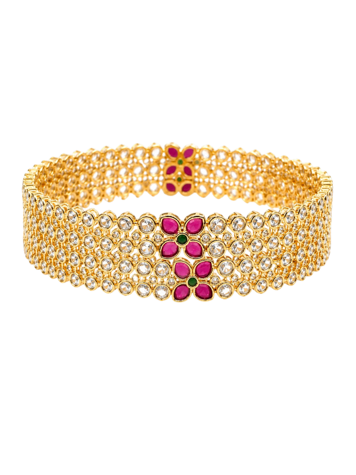 Gulrukh Polki Blossom Bangles