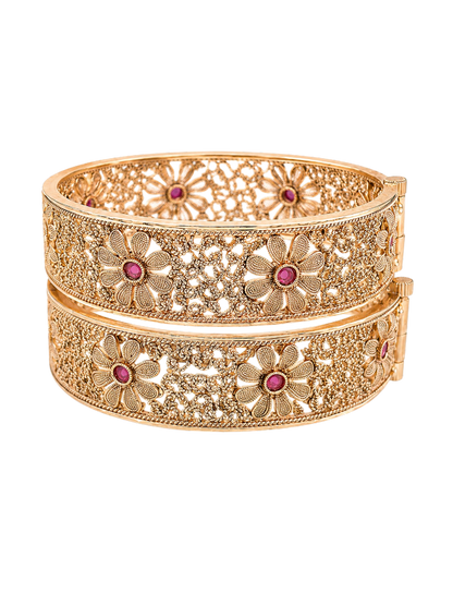 Meher Floral Filigree Kada