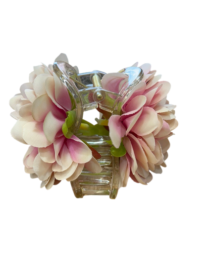 Blush Bloom Floral Claw Clip