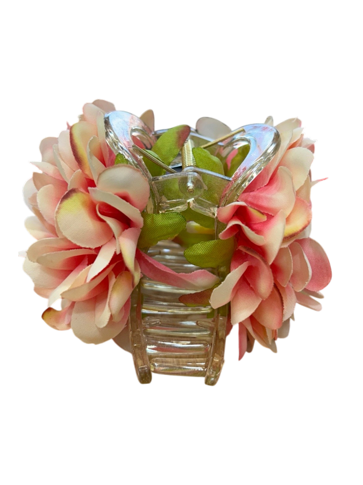 Blush Bloom Floral Claw Clip