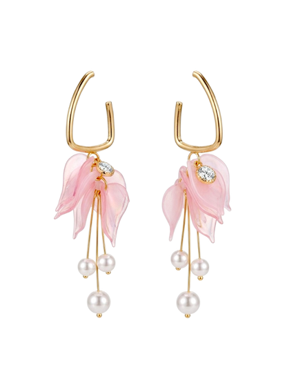 PINKY PETAL DROP EARRINGS