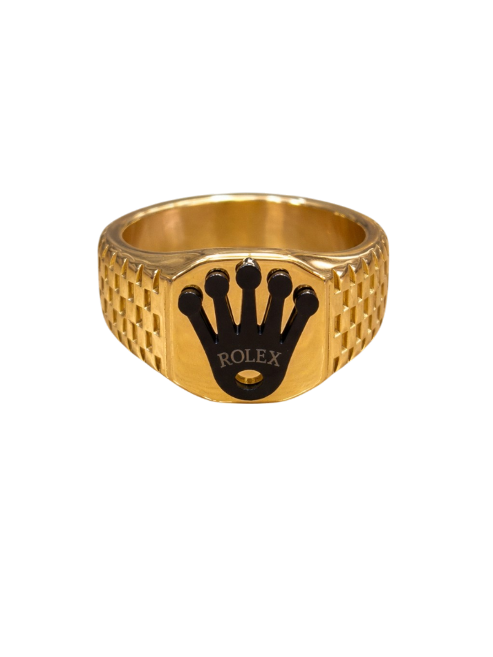 Crown Emblem Statement Ring