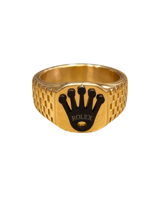 Crown Emblem Statement Ring
