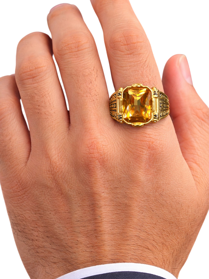 Amber King Ring