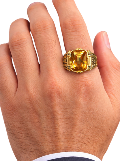 Amber King Ring