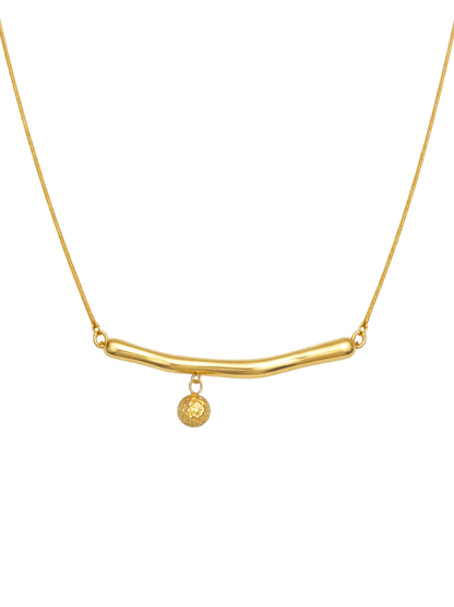 Golden Arc Dangling Necklace
