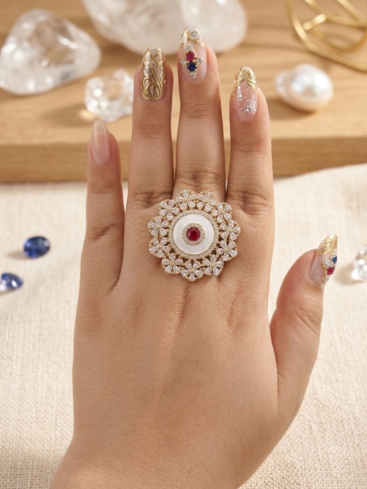 Noor Mahal Statement Ring